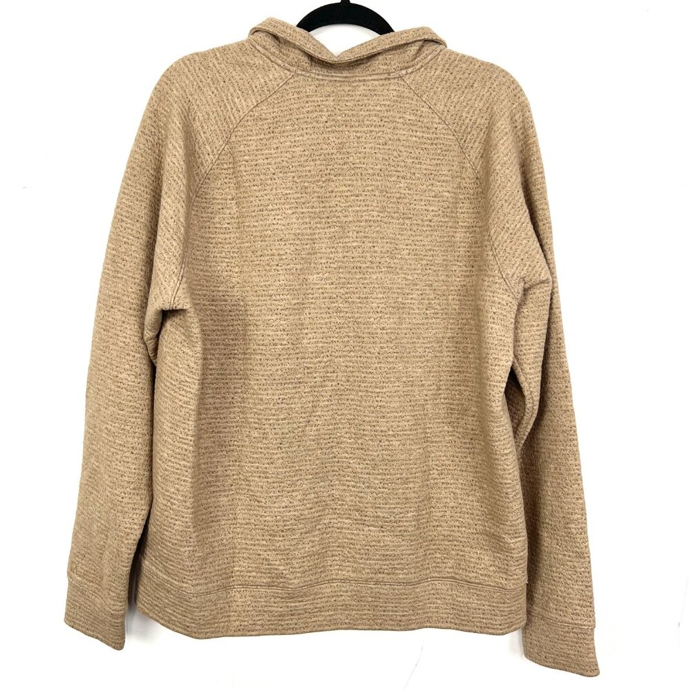 VRST‎ Quarter Zip Sweatshirt Tan Textured Knit Men's Size Large - Picture 4 of 4